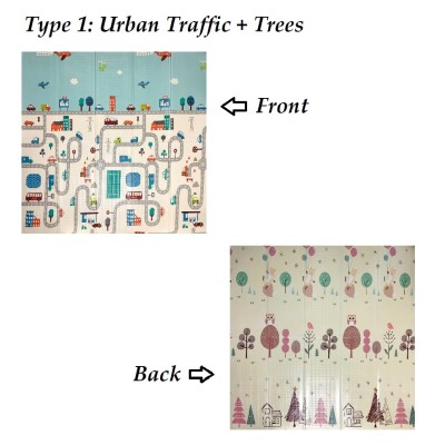 最便宜的！！！Bean Estore[200x180x1.5cm]婴儿XPE厚折叠游戏垫地板垫泡沫游戏垫无毒折叠防水爬行垫